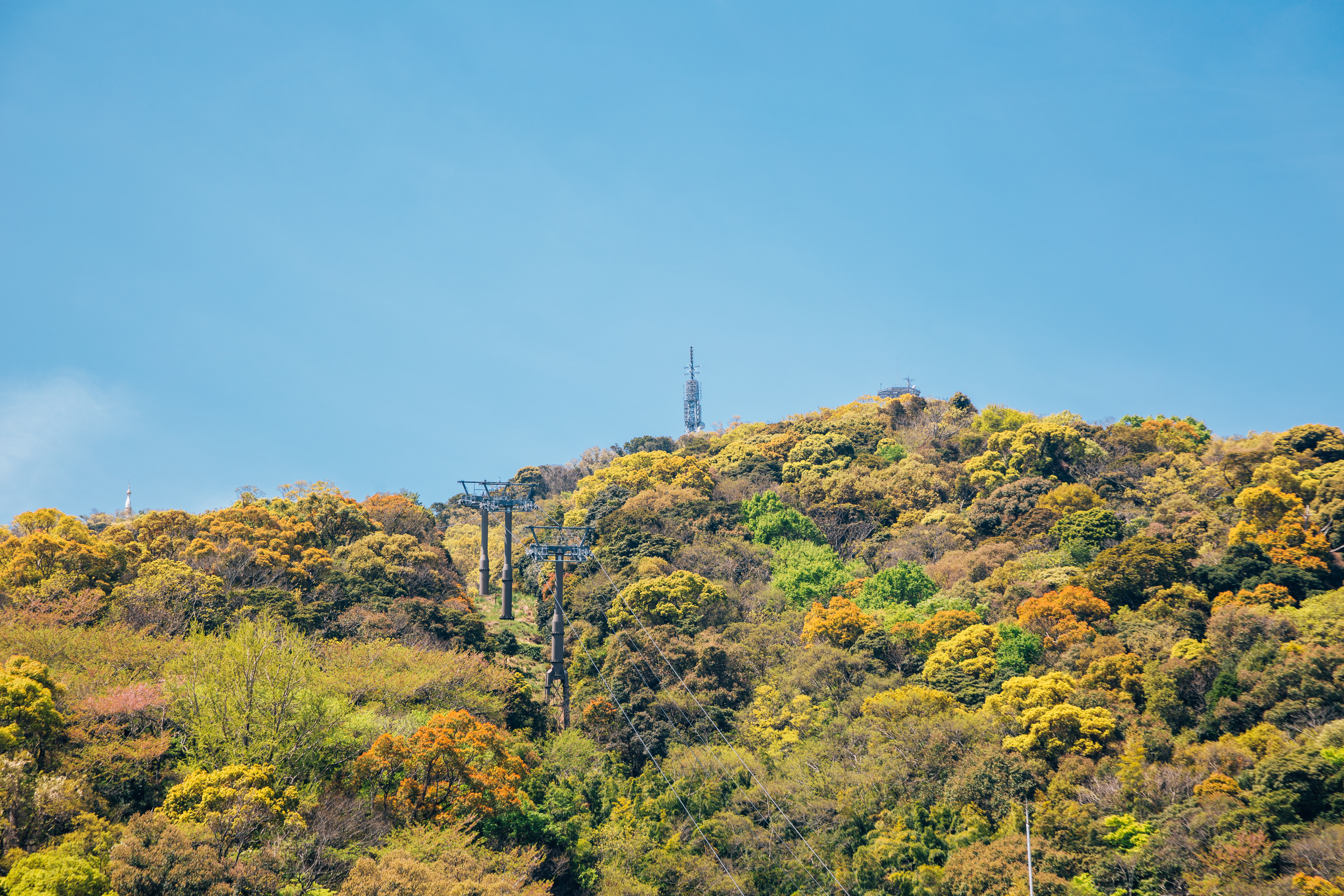 Bizan Park and Bizan Ropeway in Tokushima, Shikoku, Japan
