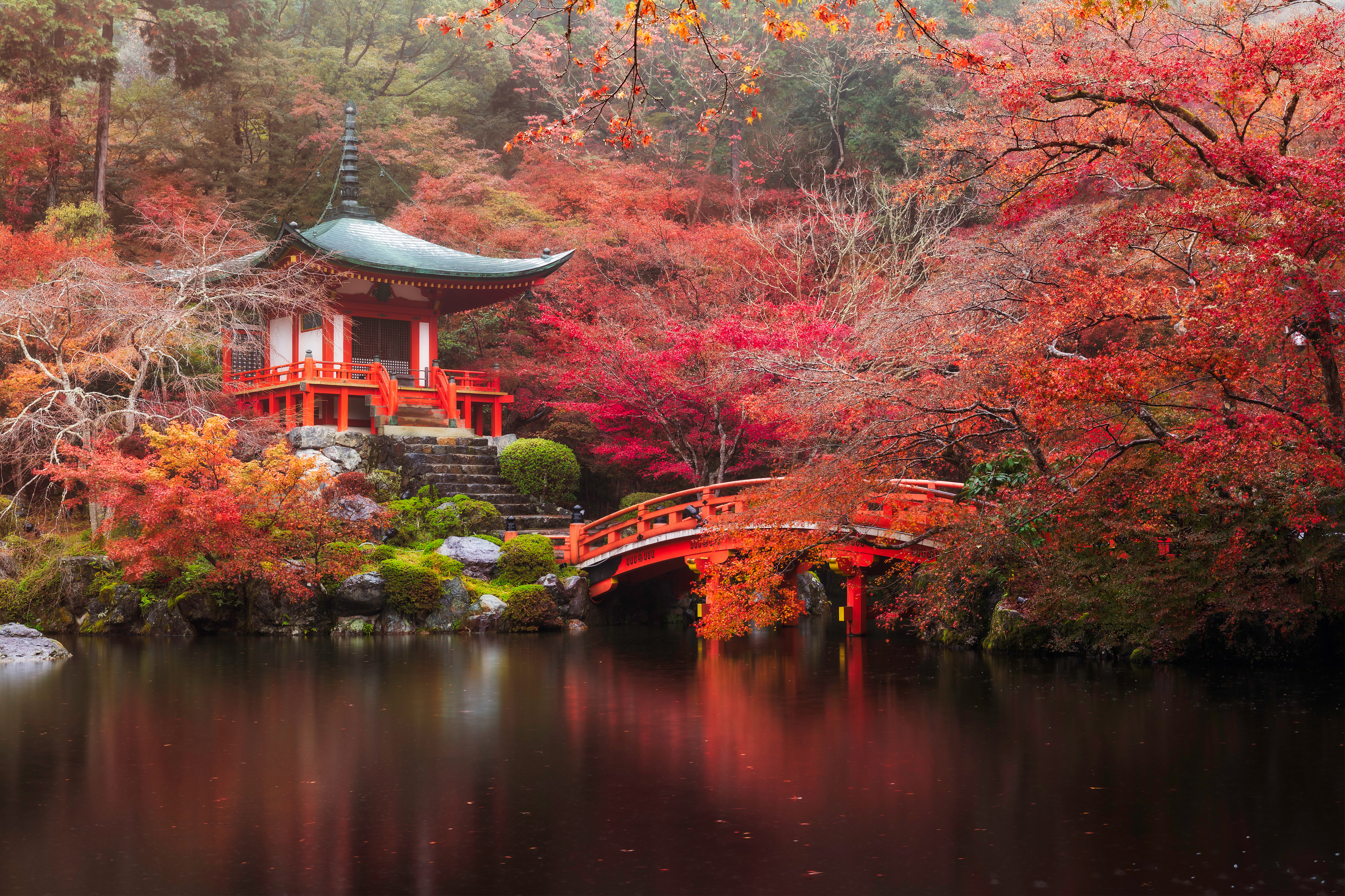 Daigo-ji Temple in autumn in Kyoto, Japan